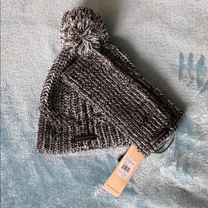 Rebecca Minkoff knot hat with arm warmers